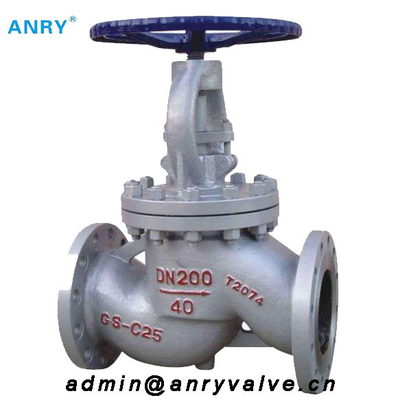 PN16 PN25 PN40 CS Globe Valve Cast Steel GS C25 Body  For Flow Control