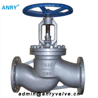 PN16 PN25 PN40 CS Globe Valve Cast Steel GS C25 Body  For Flow Control