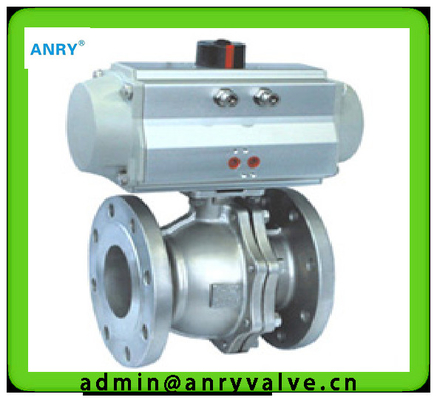 Quickly Opening SS Ball Valve  Flanged RF Pneumatic Operated Ball Valve