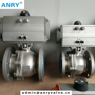 Quickly Opening SS Ball Valve  Flanged RF Pneumatic Operated Ball Valve